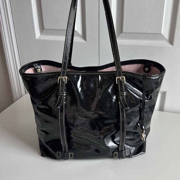 Vintage Dooney and Burke Black Patent Leather
Tote Bag - Picture 5 of 10